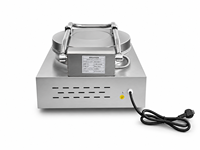 Crêpière électrique en acier inoxydable 3 kW, crêpière commerciale avec plaques en fer ou en aluminium