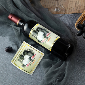 Custom Hot Foil Embossed Waterproof Adhesive Private <strong>Label</strong> Wine <strong>Bottle</strong> <strong>Printing</strong> Rose Red Wine <strong>Label</strong> Stickers - Product Image 2