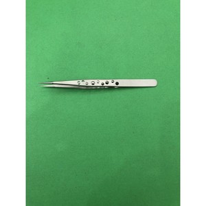 Manufacturer's stainless steel tweezers with nine-hole polished head, anti-slip and hardened, for picking bird's nest, nail - Product Image 4