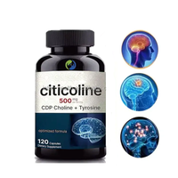 Ausreson OEM Capsules de Citicoline Compléments Alimentaires Vitamine CDP Choline 500mg 1000mg Prix Capsules de Citicoline pour la Santé Cérébrale