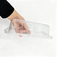 Ecologisch verantwoorde recyclebare PP/food-grade PET plastic snackbox, wegwerp clamshell voor fruit- en groentesnacks voor afhaal