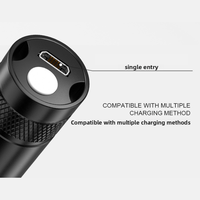 Mini lampe torche LED avec zoom, rotation à 360 degrés, portée du faisceau de 50 à 100 m, charge USB, en alliage d'aluminium, utilisation d'urgence