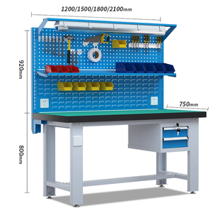 Table <span class=keywords><strong>de</strong></span> travail en acier métallique, table <span class=keywords><strong>de</strong></span> travail robuste pour <span class=keywords><strong>monteur</strong></span>, table d'atelier, table <span class=keywords><strong>de</strong></span> réparation, table d'emballage - Product Image 6