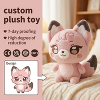 Peluche personnalisée mignonne en tissu super doux, poupée animal en peluche rose personnalisable pour promotion OEM ODM