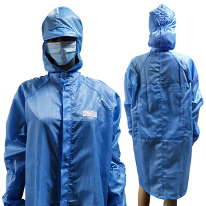 Camice ESD Antistatico a Righe Blu da 5mm, Vendita Diretta dalla Fabbrica ALLESD, per Camera Bianca, Antipolvere - Product Image 1