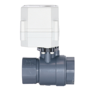 Tonhe chuyển đổi-loại cr202 AC 220V bình thường mở DN20 1Mpa BSP Chủ Đề Thiết bị truyền động điện 2 cách cơ giới PVC bóng van - Product Image 2