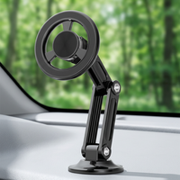 Support magnétique pour téléphone de voiture LeadLush, en ABS et fer, pour smartphones iPhone/Android, fixation sur appuie-tête ou tableau de bord, stable, livraison directe d'usine