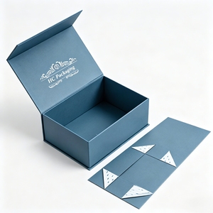 Fashion Packaging Magnetic Closure Gift Box Flat Pack Foldable Rigid Box with Logo Customization Factory Direct Supplier - Product Image 1