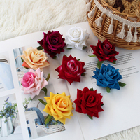 Bunga Mawar Beludru Mini Buatan Tiruan Bahan Corsage Model MGH-082 untuk Dekorasi Pernikahan & Luar Ruangan Grosir Dekorasi Topi