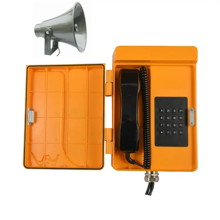 Outdoor cheap special analog telephone IP67 engineering plastic material protection wired telephone with loudspeaker