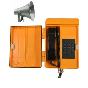 户外廉价专用模拟电话IP67工程塑料材料保护有线电话带扬声器