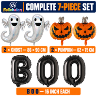 Lot de ballons en aluminium « BOO » pour Halloween, ballons fantômes et citrouilles pour décorations de fête et de maison hantée, personnalisation OEM/ODM