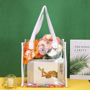 <span class=keywords><strong>Frienda</strong></span>-bolsas transparentes de vinilo de PVC para la escuela, bolsos grandes personalizados para ir de compras y transparentes, trabajar y deportes, 12x12x6, paquete de 3 uds. - Product Image 3