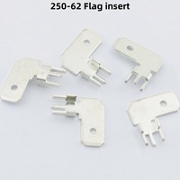 250-62 Plug-in de positionnement de type drapeau (3 broches) Borne de carte de circuit enfichable à trois broches en forme de sept 6.3 mâle