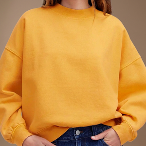 Sudadera Ligera Estampada de Cuello Alto para Mujer, Estilo Urbano de Invierno, 100% Algodón, Forro Polar Transpirable y Ecológico, con Abertura Frontal - Product Image 1