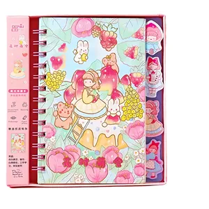 Lulu Anime Cartoon A3 and A6 Size Portable Planner and Address Book 80 Sheet Journal with Loose-leaf Coil Perfect Small Gift