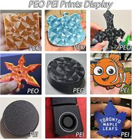 Aksesoris Printer 3D Logo/Ukuran yang Dapat Disesuaikan Multi-Film 184*184mm Pelat Cetak PEI/PEO Dua Sisi untuk Bamboo A1 Mini