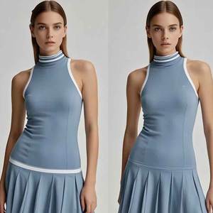 Falda de Tenis y Golf Plisada con Bloques de Color y Shorts, Ropa de Tenis y Golf Acolchada para Mujer - Product Image 4