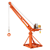 Mini-grue de chantier 1000 kg de fabrication chinoise, palan de levage extérieur rotatif à 360 degrés