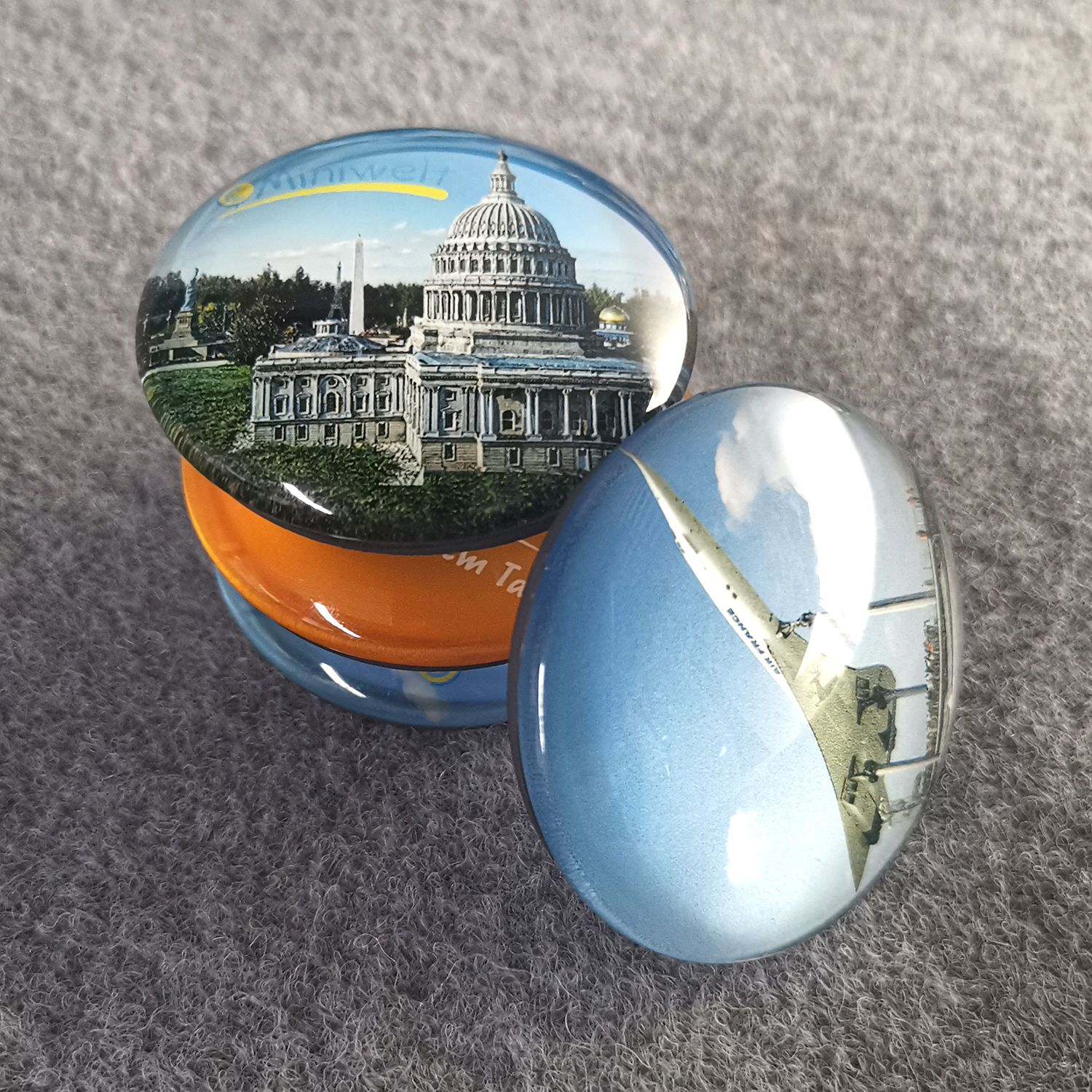 Заводской бесплатный образец, милый круглый магнит из матового стекла для холодильника, украшение для офиса и дома, 3D купол, магнит из хрустального стекла для холодильника