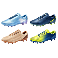 Chaussures de football à lacets entièrement tricotées en PU TPU AG TF pour jeunes, avec absorption des chocs, pour entraînement sportif