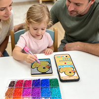 Tableau de perles intelligentes LED APP 32x32 pour enfants, pour l'art, le bricolage, le dessin, connexion BT, lumière réglable, logo personnalisé