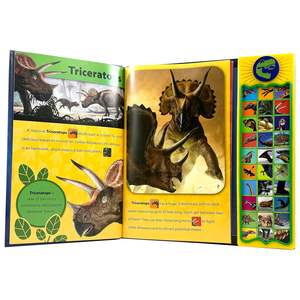 Dinosaures dangereux interactifs Livre sonore pour animaux à 30 boutons Livre d'apprentissage intelligent pour bébés avec sons pour enfants Livres d'apprentissage précoce - Product Image 3