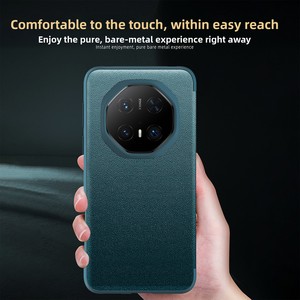 <b>Factory</b> direct sales: Huawei Mate70RS flip-style, plain leather, semi-transparent protective case with <b>sleep</b>/wake function, busi - Product Image 4
