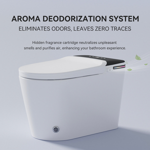 Inodoro de Cerámica Moderno y Lujoso de Una Pieza, Alargado, con Control Remoto, Montaje en el Suelo, Desodorización Automática, Doble Descarga YM52 - Product Image 5