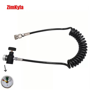 Manguera trenzada remota de microcalibre Zimakyfa HPA, 2.5 metros, aleación de aluminio, conexión rápida de 8mm, rosca G1/2, herramientas neumáticas negras OEM - Product Image 3