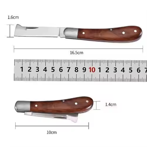 Couteau de greffage de poche d'extérieur en acier inoxydable 3CR13, outil de taille pour jardinage et bonsaï, couteau à lame fixe de qualité DIY, personnalisable OEM - Product Image 5
