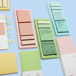Nhà máy tùy biến và bán buôn sự kết hợp mới đầy màu sắc văn phòng trường dính Lưu ý Thiết lập lưu ý Pads Memo Pads hộp - Product Image 1