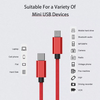 Câble USB Type C vers Mini USB, charge rapide, synchronisation des données, cordon USB-C vers Mini 5 broches OTG pour appareil photo numérique, lecteur MP3, récepteur GPS