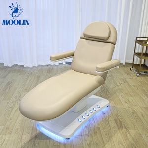Muebles Modernos para Salón de Belleza Moolin, Silla Facial para Spa, Camilla de Masaje Eléctrica Reclinable Ajustable con 3 Motores y Cama de Belleza - Product Image 1