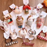 Nouvelles attaches pour cheveux élastiques en tissu pour bébés filles, motif animal, bandeau mignon pour filles, jouet pour cheveux