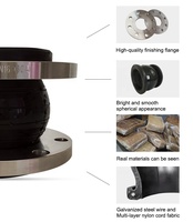 Raccord flexible à bride pour tuyau, joint d'expansion à soufflet en caoutchouc EPDM à sphère unique