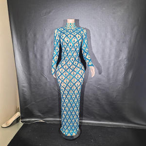 Jm829 scintillante in cristallo di paillettes sala da ballo matrimonio compleanno cena abiti da sera signore Sexy Club abito lungo da ballo - Product Image 1