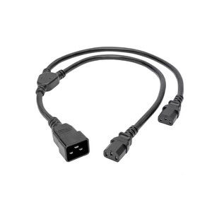 Cable divisor de alimentación de C20 a doble C13, cable de extensión tipo Y para solución de alimentación de servidor S19 - Product Image 3