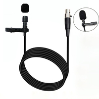 Microphone cravate omnidirectionnel à condensateur mini-XLR 4 broches pour émetteurs sans fil Shure, vlog, scène, diffuseurs