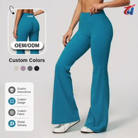 Pantalons de yoga évasés pour femmes de haute qualité avec logo personnalisé imprimé, leggings de sport pour femmes, vêtements de sport pour la salle de sport, leggings de yoga, vêtements de sport