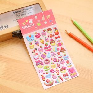 Niños Scrapbooking DIY logotipo personalizado fruta Animal hinchado 3D pegatinas hojas - Product Image 4