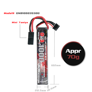 NUEVA Batería LiPo GNB GAONENG 1000MAH 3S 11.1V 30C 60C RC con Conector Mini Tamiya SM para Airsoft y Juguetes - Product Image 5