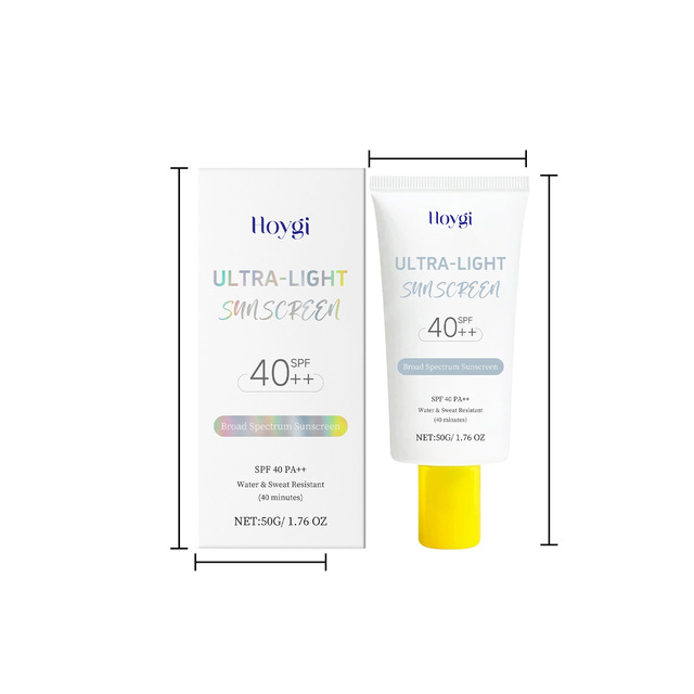 HOYGI Whitening Vitamin E Moisturizing Sunscreen Cream Skin Care Vegan Cruelty-Free Summer Outdoor UV Protective 50g Ultra Light