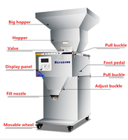 Machine de remplissage de poudre de haute qualité 50-3000g, remplisseuse automatique de particules, de thé, de céréales, de noix, de pesage et d'emballage