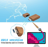 Flashdisk Kayu Hadiah Pernikahan Warna & Bentuk Kustom Grosir dengan Garansi 1 Tahun Antarmuka USB 3.0/2.0