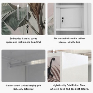 <span class=keywords><strong>Armadio</strong></span> in Acciaio Colorato a 3 Ante, Kleiderschrank 3tur, <span class=keywords><strong>Armadio</strong></span> <span class=keywords><strong>Camera</strong></span> da Letto in Metallo a 3 Porte - Product Image 5