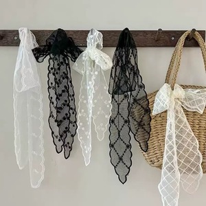 Écharpe longue en <span class=keywords><strong>dentelle</strong></span> tendance, <span class=keywords><strong>bandeau</strong></span> de style français, accessoires de <span class=keywords><strong>cheveux</strong></span> élégants pour mariée, pour <span class=keywords><strong>mariage</strong></span> et décoration quotidienne - Product Image 1