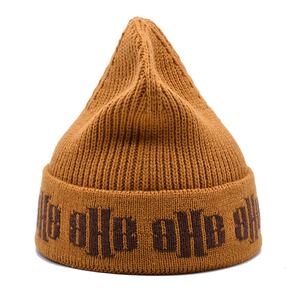 Gorro acrílico marrón al por mayor logotipo bordado personalizado gorro de invierno tejido acanalado de alta calidad - Product Image 4
