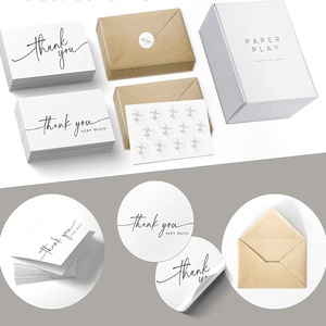 Biglietti d'<span class=keywords><strong>invito</strong></span> fai da te in carta Kraft, biglietti di ringraziamento con busta per matrimoni, Natale, compleanni - <span class=keywords><strong>Cartolina</strong></span> con design in carta offset - Product Image 3