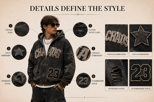Sudadera de marca de moda 2026 estilo retro americano, holgada y versátil, de manga larga, con solapa caída en el hombro y tejido grueso. - Product Image 5